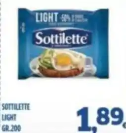 Orizzonte Supermercati Sottilette Light offerta
