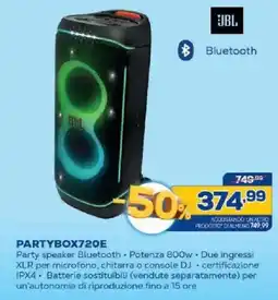 Euronics Bruno JBL Party speaker Bluetooth offerta