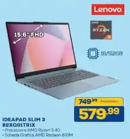 Euronics Bruno Lenovo IDEAPAD SLIM 3 82XQ01TRIX offerta
