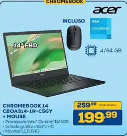 Euronics Bruno Acer Chromebook 14 offerta