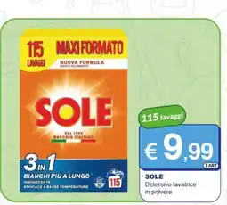 Mister Risparmio Sole Detersivo lavatrice in polvere offerta