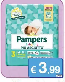 Mister Risparmio Pampers Baby-dry più asciutto offerta