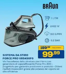 Euronics Bruno Braun sistema da stiratura force pro vr5430f0 offerta