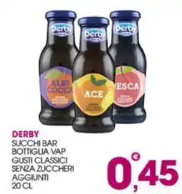 Rosa Cash Derby succhi bar offerta