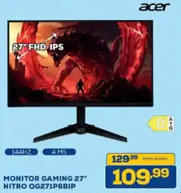Euronics Bruno Acer Monitor Gaming 27" Nitro QG271P6BIP offerta