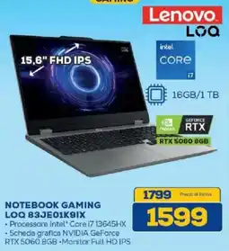 Euronics Bruno Lenovo LOQ Notebook Gaming offerta