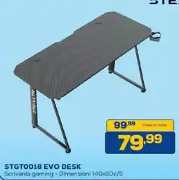Euronics Bruno Stealth scrivania gaming offerta