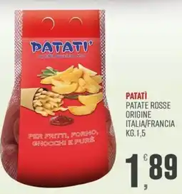 Marketpiù Patatì patate rosse offerta