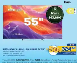 Euronics Bruno Haier H55M90GUX - Mini LED Smart TV 55" offerta