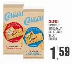 Marketpiù Colussi cracker integrali/salati/non salati offerta