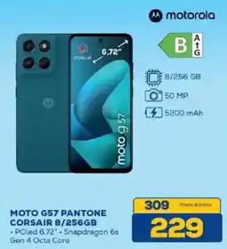 Euronics Bruno Motorola Moto G57 Pantone Corsair offerta