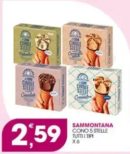 Rosa Cash Sammontana cono 5 stelle offerta