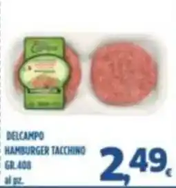 Orizzonte Supermercati Delcampo hamburger tacchino offerta