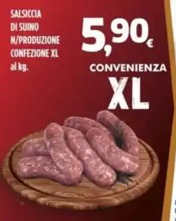 Orizzonte Supermercati Salsiccia di suino offerta