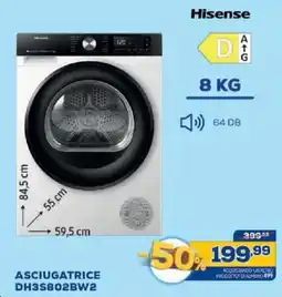 Euronics Bruno Asciugatrice Hisense offerta