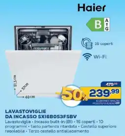 Euronics Bruno Haier Lavastoviglie da incasso SX16B0S3FSBV offerta
