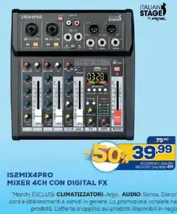 Euronics Bruno IS2MIX4PRO Mixer 4CH con Digital FX offerta