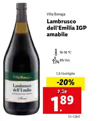Lambrusco dell'Emilia IGP amabile 1,5L