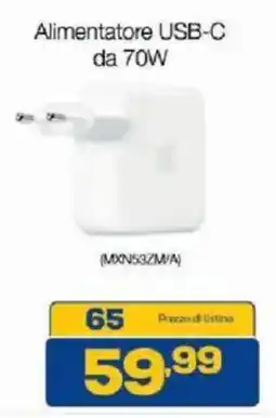 Euronics Bruno Alimentatore USB-C da 70W offerta