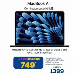 Euronics Bruno MacBook Air offerta