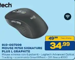Euronics Bruno Logitech Mouse M750 Signature Plus L Graphite offerta