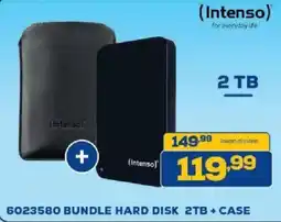 Euronics Bruno Intenso bundle hard disk 2tb + case offerta