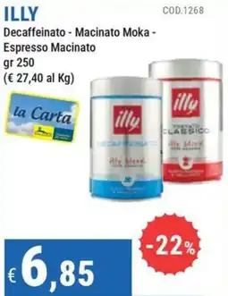 DiMeglio Illy Decaffeinato - Macinato Moka - Espresso Macinato offerta