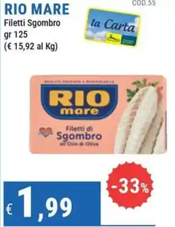 DiMeglio Rio mare Filetti di Sgombro offerta