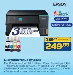 Euronics Bruno Epson Multifunzione ET-2951 offerta