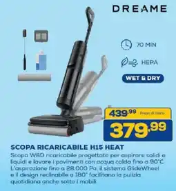 Euronics Bruno Dreame Scopa Ricaricabile H15 Heat offerta