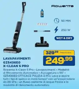 Euronics Bruno Rowenta Lavapavimenti GZ5436E0 X-Clean 5 Pro offerta