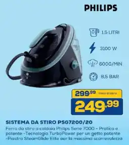 Euronics Bruno Ferro da stiro a caldaia Philips Serie 7000 offerta