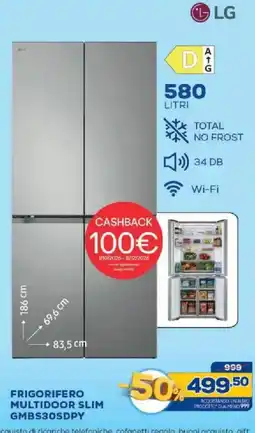 Euronics Bruno Frigorifero multidoor slim LG offerta