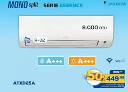 Euronics Bruno Mono split Serie Essence Daikin offerta