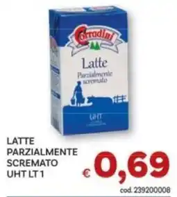 Vivo Supermercati Corradini Latte Parzialmente Scremato offerta