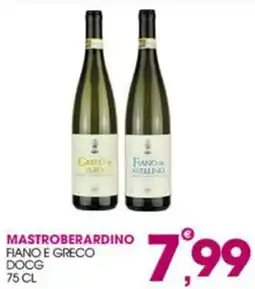 Rosa Cash Mastroberardino Fiano e Greco DOCG offerta