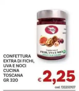 Vivo Supermercati Confettura extra di fichi, uva e noci cucina toscana offerta