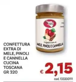 Vivo Supermercati Confettura extra di mele, pinoli e cannella cucina toscana offerta