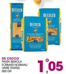 Rosa Cash De Cecco pasta semola formati normali varie trafile offerta