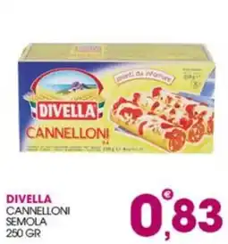 Rosa Cash Divella cannelloni semola offerta