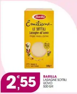 Rosa Cash Barilla lasagne sottili uovo offerta