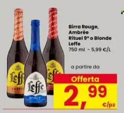 Interspar Birra Rouge, Ambree, Rituel 9° o Blonde Leffe offerta