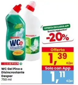Interspar WC Gel Pino o Disincrostante Despar offerta