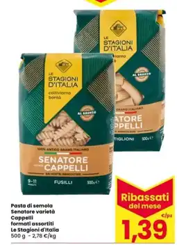 Interspar Pasta di semola Senatore varietà Cappelli offerta