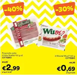Unes Prosciutto cotto di Alta Qualità CITTERIO offerta