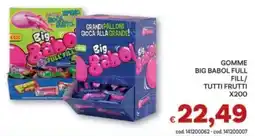 Vivo Supermercati Gomme Big Babol Full Fill / Tutti Frutti offerta