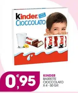 Rosa Cash Kinder barrette cioccolato offerta