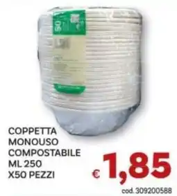Vivo Supermercati Coppetta monouso compostabile offerta
