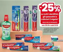 Interspar dentifrici, gli spazzolini e collutori Colgate offerta