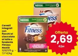 Interspar Cereali Integrali con fiocchi al cioccolato al latte o fondente Fitness Nestlé offerta